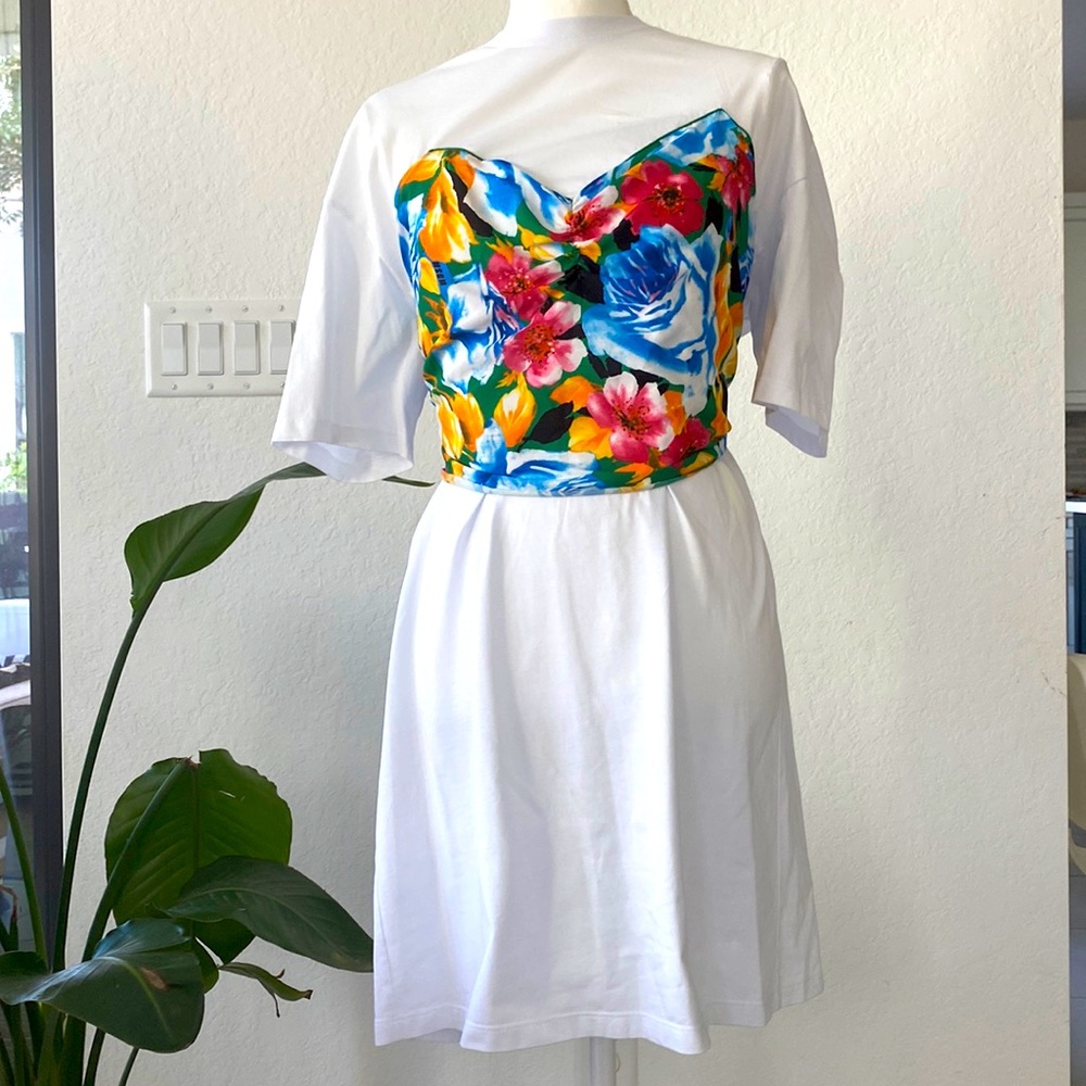 NWT - MSGM Floral ribbon dress